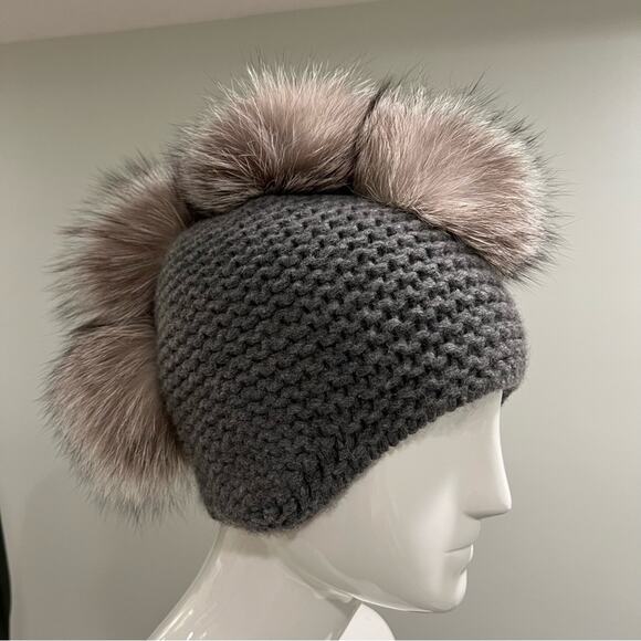 Thom Browne luxury Mohawk Cashmere Pom Pom Hat-Unisex NWT - Picture 1 of 5